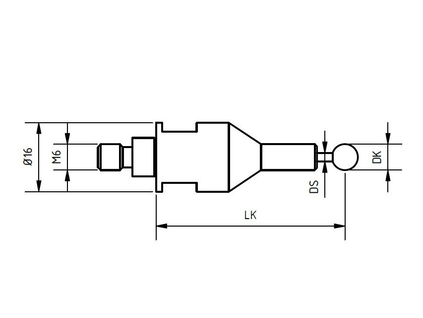 关节臂M6螺纹氧化锆测针