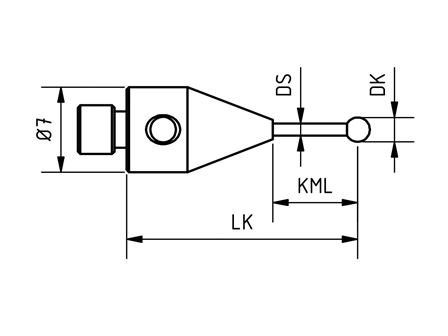 renishaw雷尼绍机床测头M4红宝石直杆测针